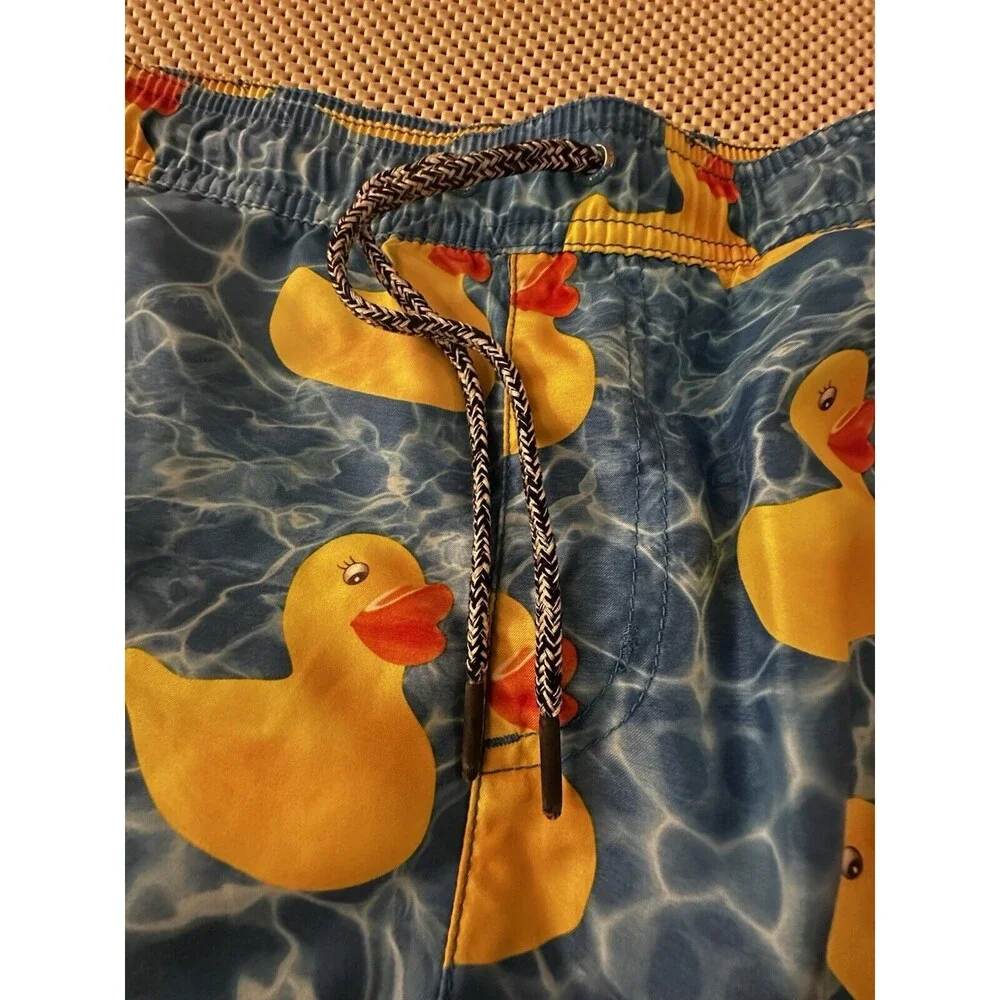 Neff Swim Trunks Shorts‎ Mens Size Small Rubber Duck Drawstring Elastic Waist S